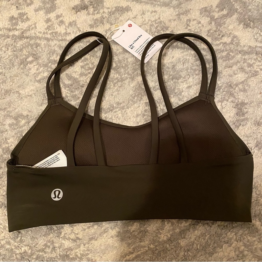 lululemon like a cloud bra in dark olive